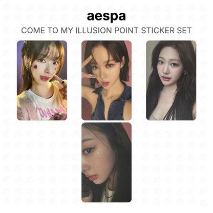 aespa COME TO MY ILLUSION POINT STICKER SET Official Photocard