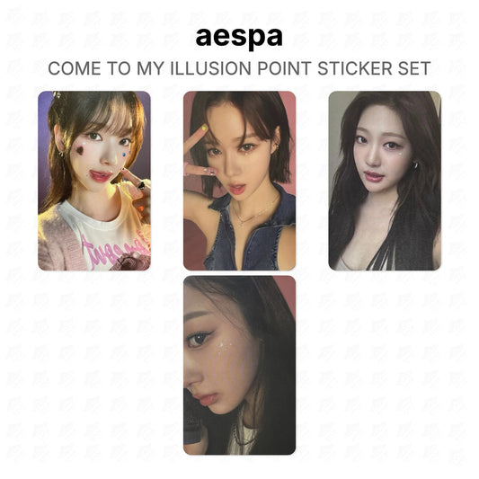 aespa COME TO MY ILLUSION POINT STICKER SET Official Photocard