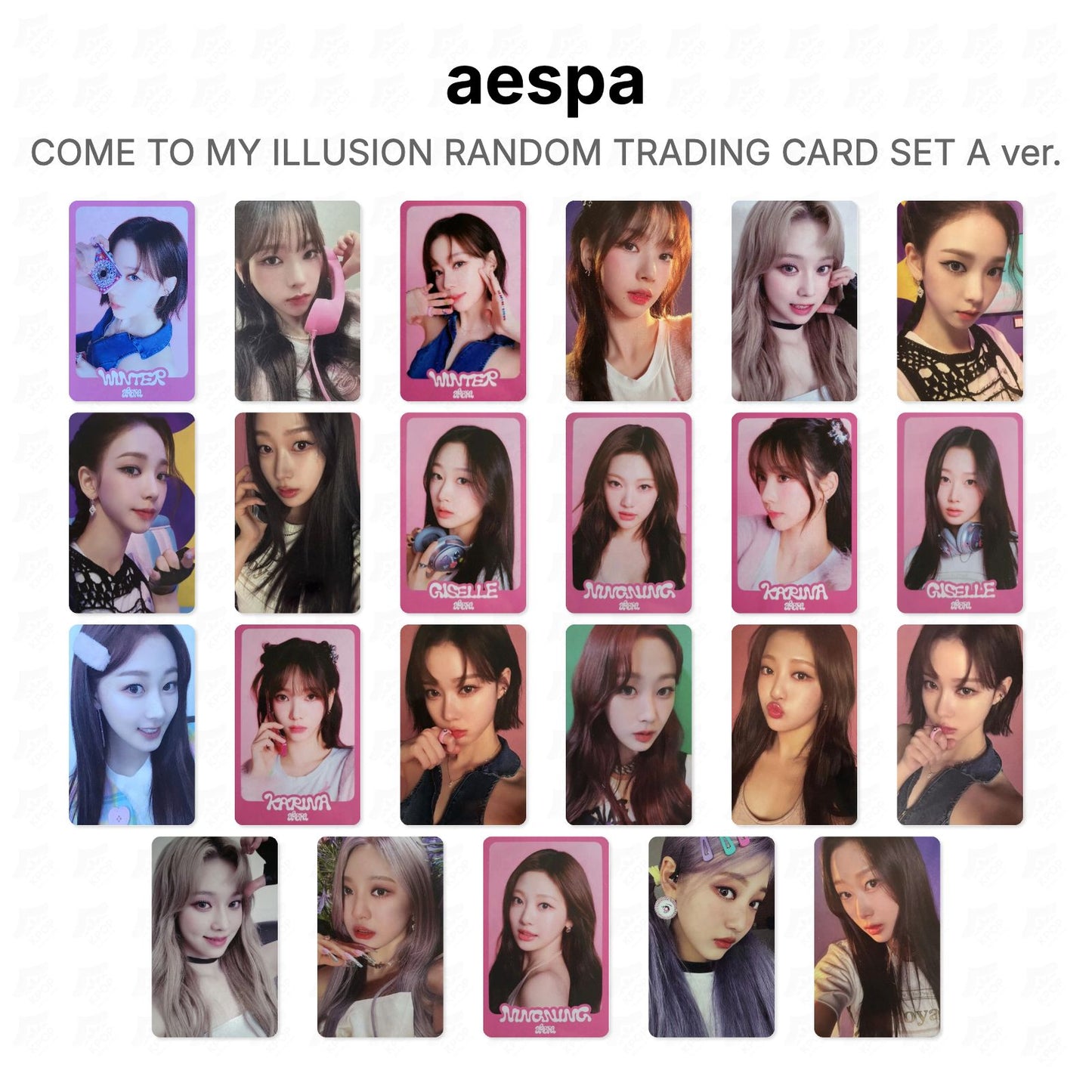 aespa COME TO MY ILLUSION RANDOM TRADING CARD SET A ver. Official Photocard