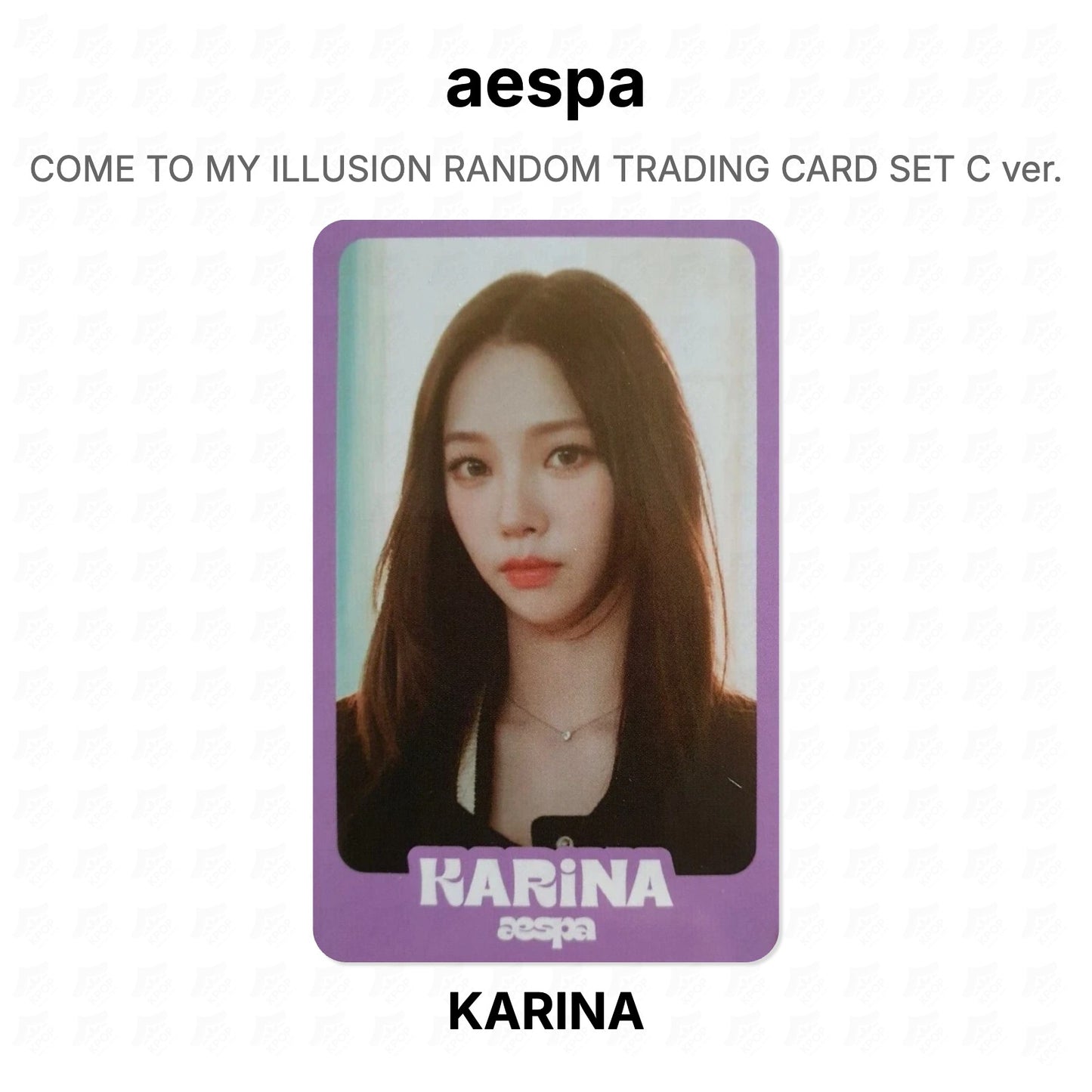 aespa COME TO MY ILLUSION RANDOM TRADING CARD SET C ver. Official Photocard