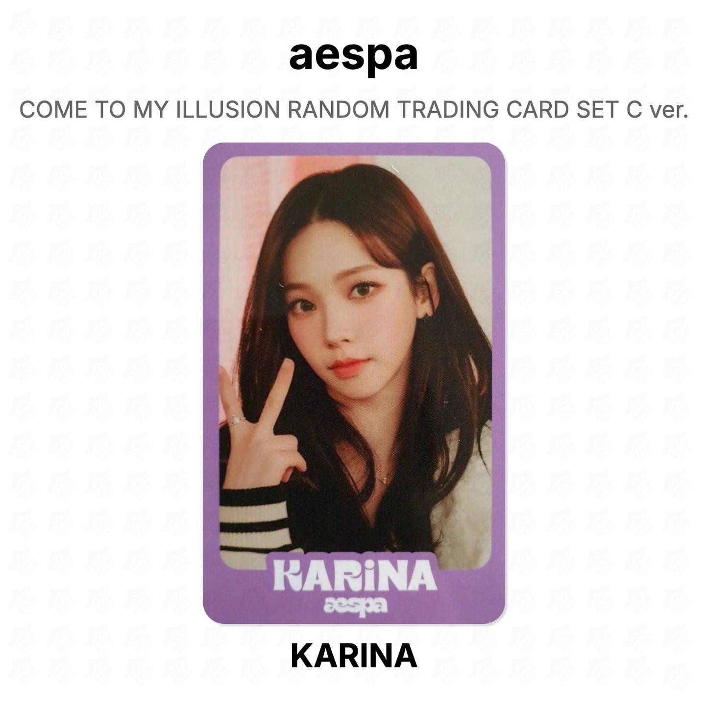 aespa COME TO MY ILLUSION RANDOM TRADING CARD SET C ver. Official Photocard