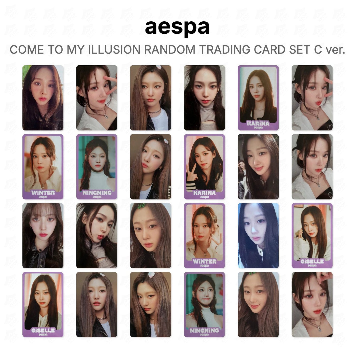 aespa COME TO MY ILLUSION RANDOM TRADING CARD SET C ver. Official Photocard