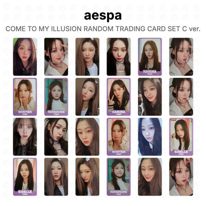 aespa COME TO MY ILLUSION RANDOM TRADING CARD SET C ver. Official Photocard
