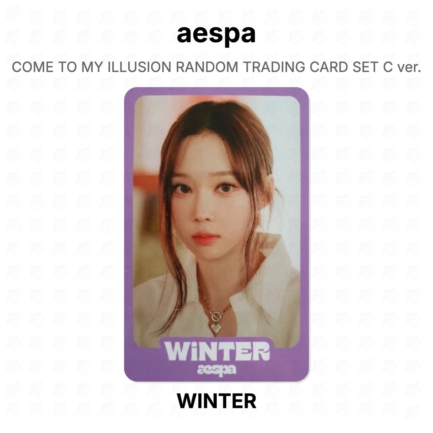 aespa COME TO MY ILLUSION RANDOM TRADING CARD SET C ver. Official Photocard