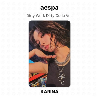 aespa Dirty Work Dirty Code Ver. Official Photocard