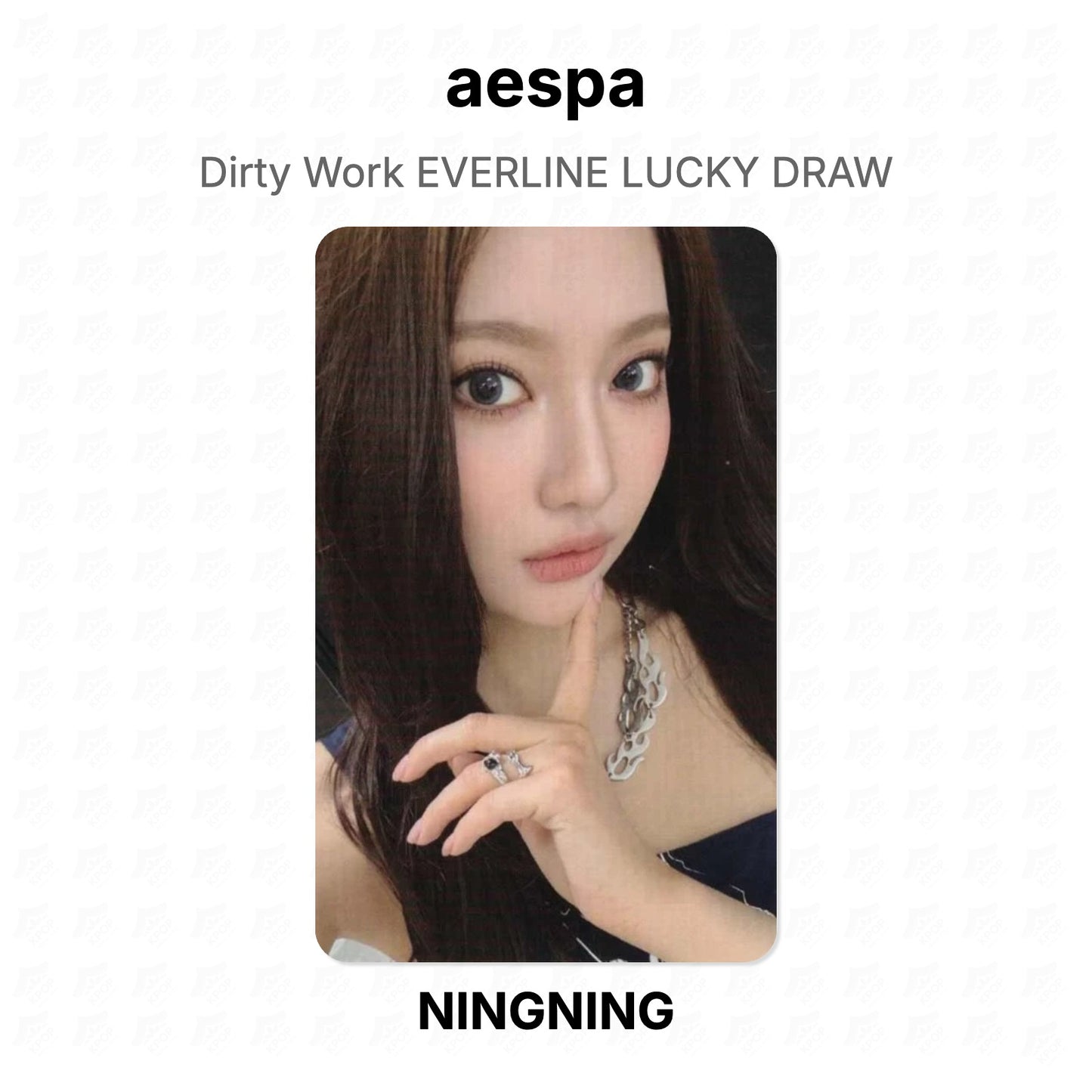 aespa Dirty Work EVERLINE LUCKY DRAW Official Photocard