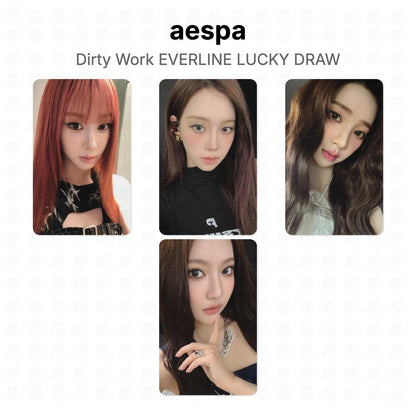 aespa Dirty Work EVERLINE LUCKY DRAW Official Photocard