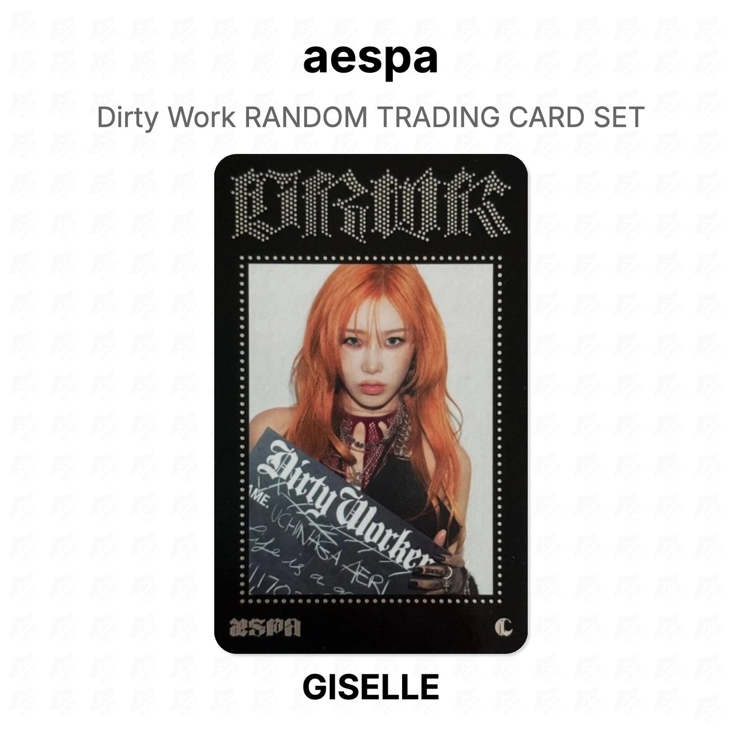 aespa Dirty Work RANDOM TRADING CARD SET Official Photocard