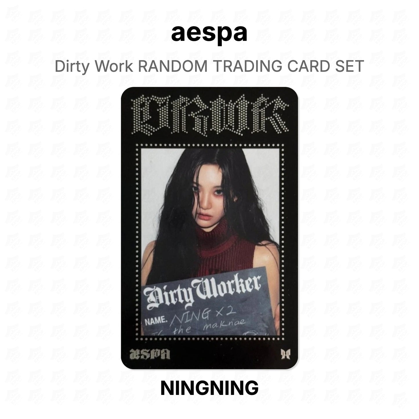 aespa Dirty Work RANDOM TRADING CARD SET Official Photocard