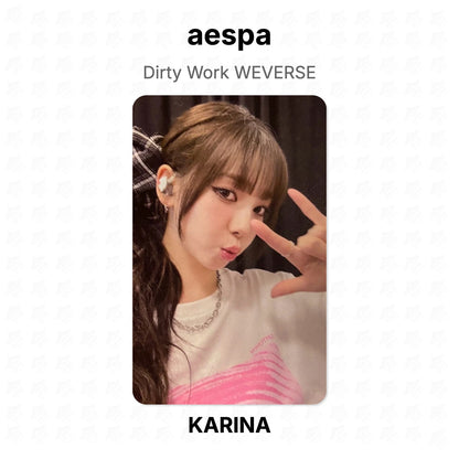 aespa Dirty Work WEVERSE Official Photocard