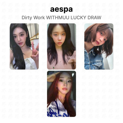 aespa Dirty Work WITHMUU LUCKY DRAW Official Photocard