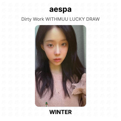 aespa Dirty Work WITHMUU LUCKY DRAW Official Photocard