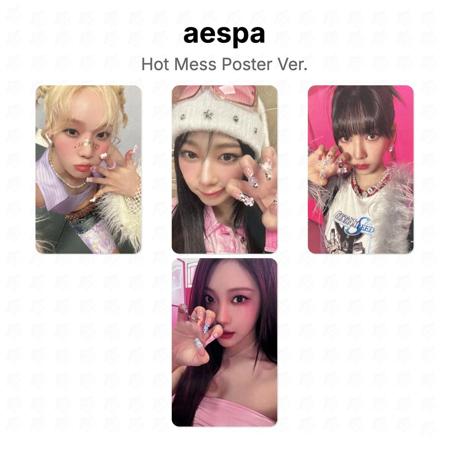 aespa Hot Mess Poster Ver. Official Photocard