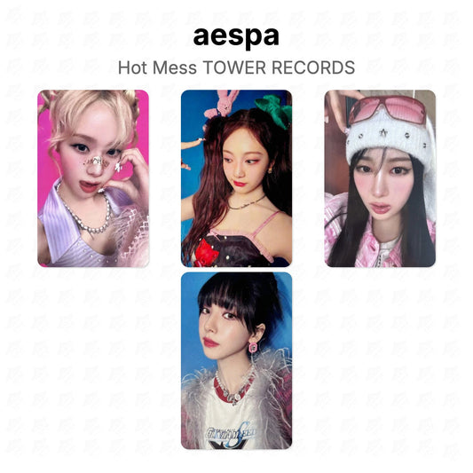 aespa Hot Mess TOWER RECORDS Official Photocard