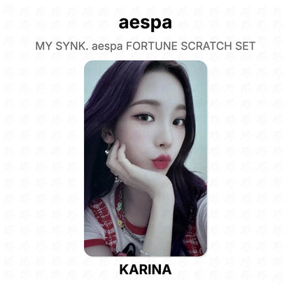 aespa MY SYNK. aespa FORTUNE SCRATCH SET Official Photocard