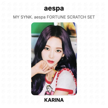 aespa MY SYNK. aespa FORTUNE SCRATCH SET Official Photocard