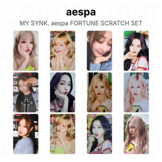 aespa MY SYNK. aespa FORTUNE SCRATCH SET Official Photocard