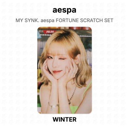 aespa MY SYNK. aespa FORTUNE SCRATCH SET Official Photocard