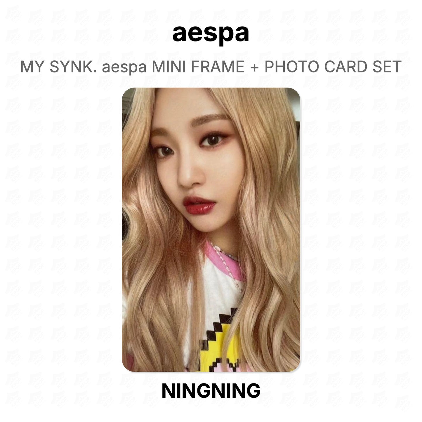 aespa MY SYNK. aespa MINI FRAME + PHOTO CARD SET Official Photocard