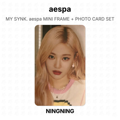 aespa MY SYNK. aespa MINI FRAME + PHOTO CARD SET Official Photocard