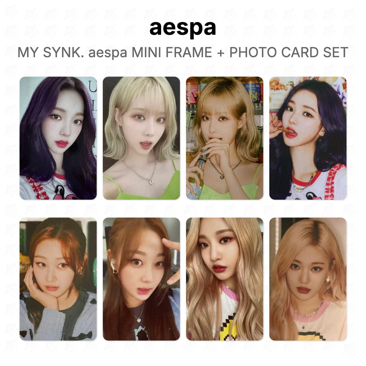 aespa MY SYNK. aespa MINI FRAME + PHOTO CARD SET Official Photocard