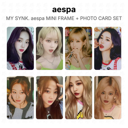 aespa MY SYNK. aespa MINI FRAME + PHOTO CARD SET Official Photocard
