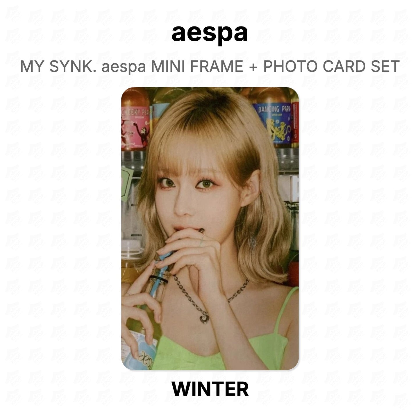 aespa MY SYNK. aespa MINI FRAME + PHOTO CARD SET Official Photocard