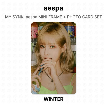aespa MY SYNK. aespa MINI FRAME + PHOTO CARD SET Official Photocard