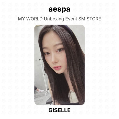 aespa MY WORLD Unboxing Event SM STORE Official Photocard