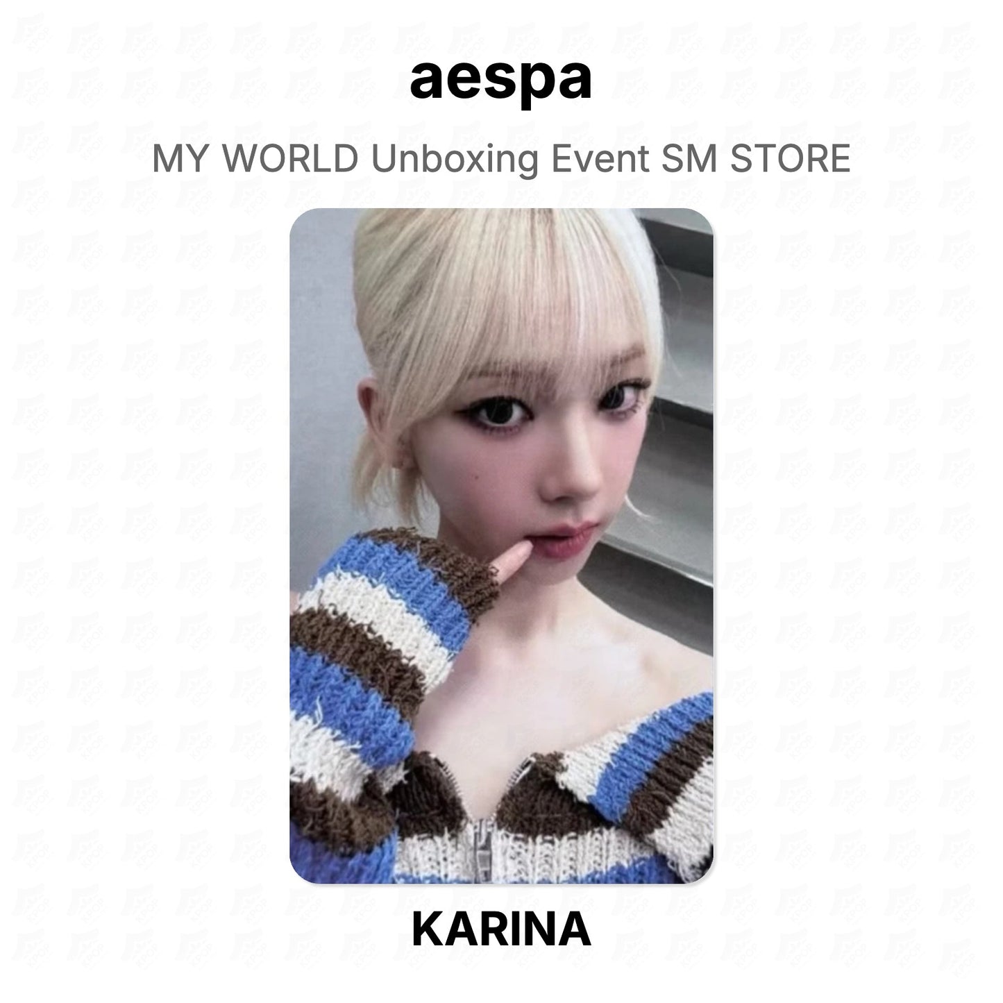 aespa MY WORLD Unboxing Event SM STORE Official Photocard