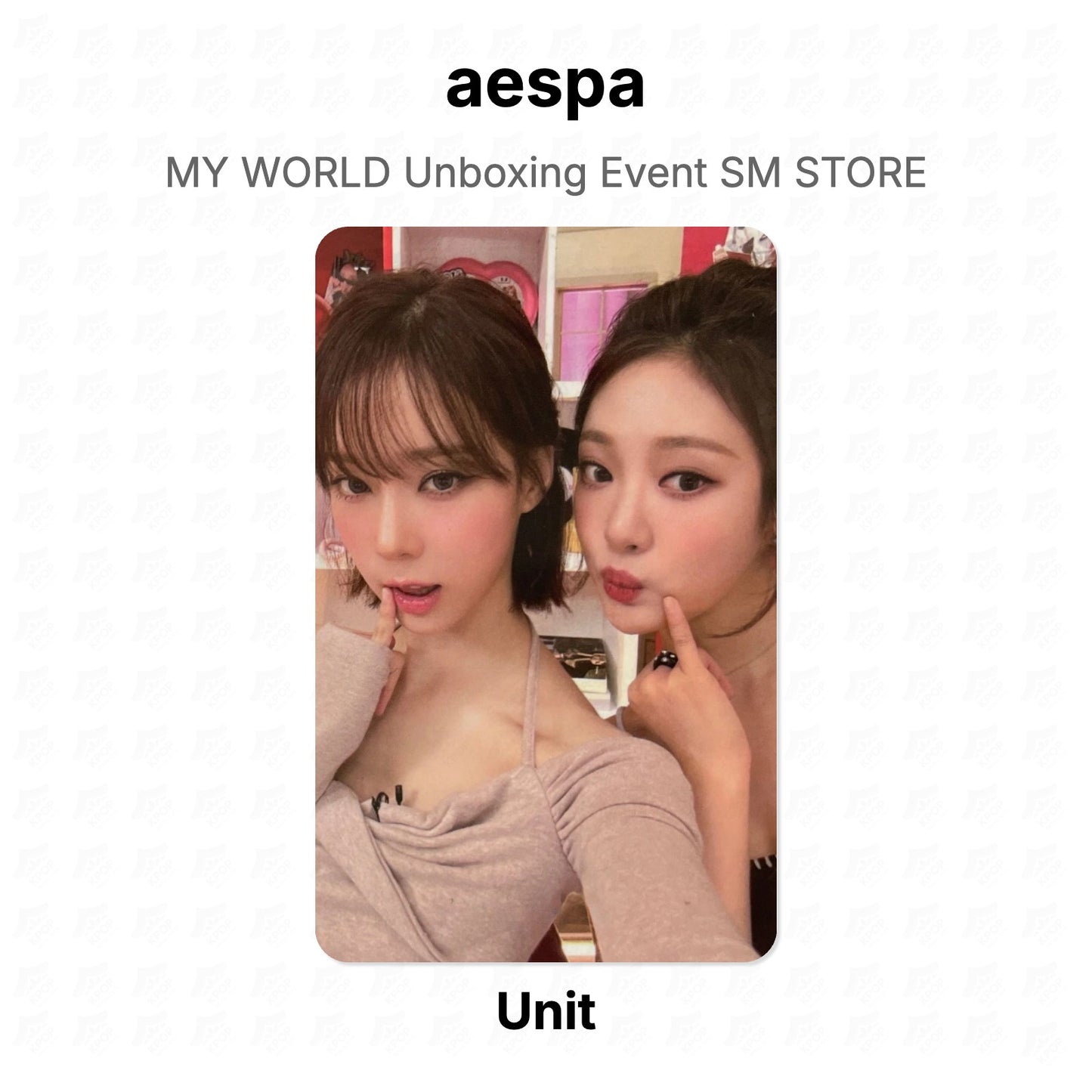 aespa MY WORLD Unboxing Event SM STORE Official Photocard