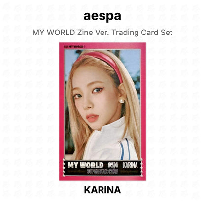 aespa MY WORLD Zine Ver. Trading Card Set Official Photocard