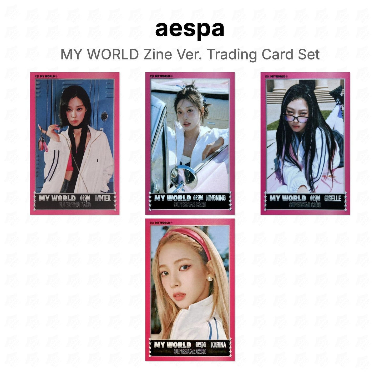aespa MY WORLD Zine Ver. Trading Card Set Official Photocard