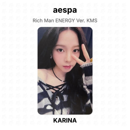 aespa Rich Man ENERGY Ver. KMS Official Photocard