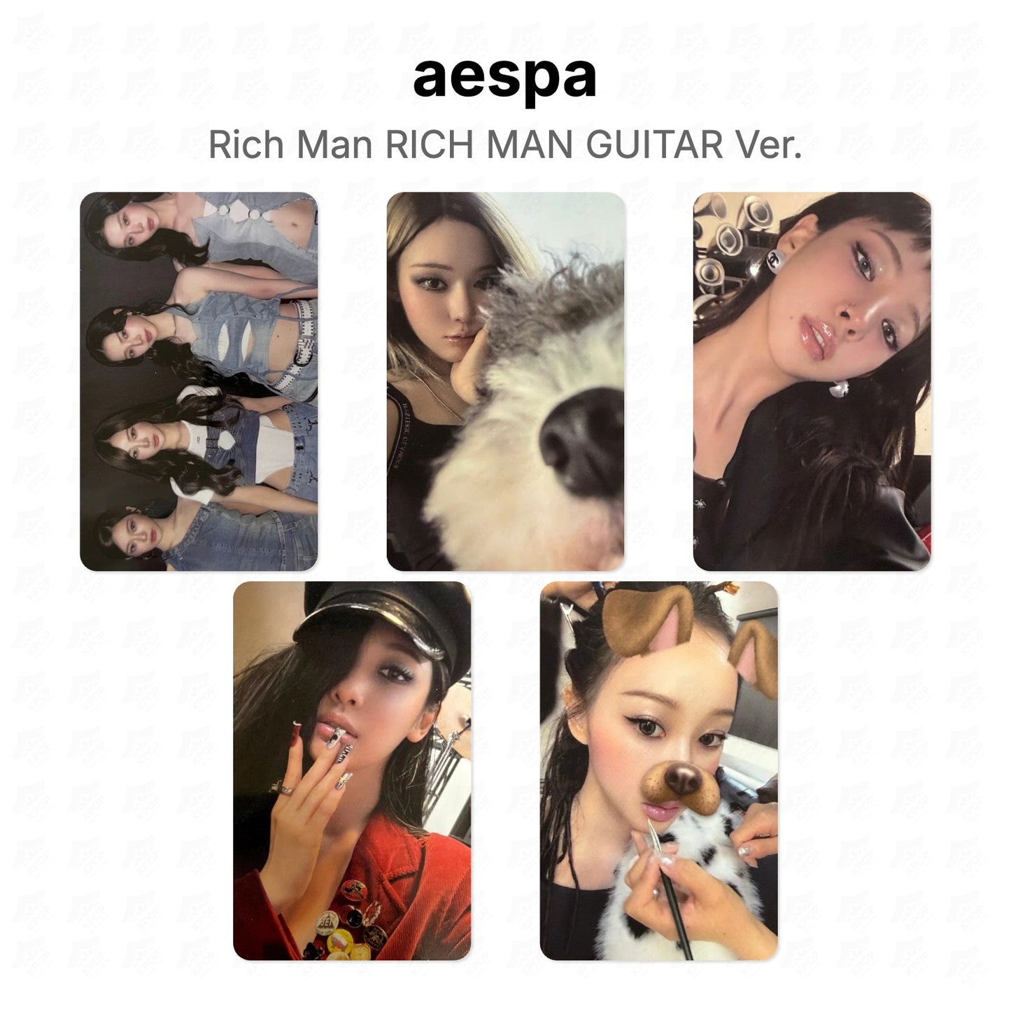 aespa Rich Man RICH MAN GUITAR Ver. Official Photocard