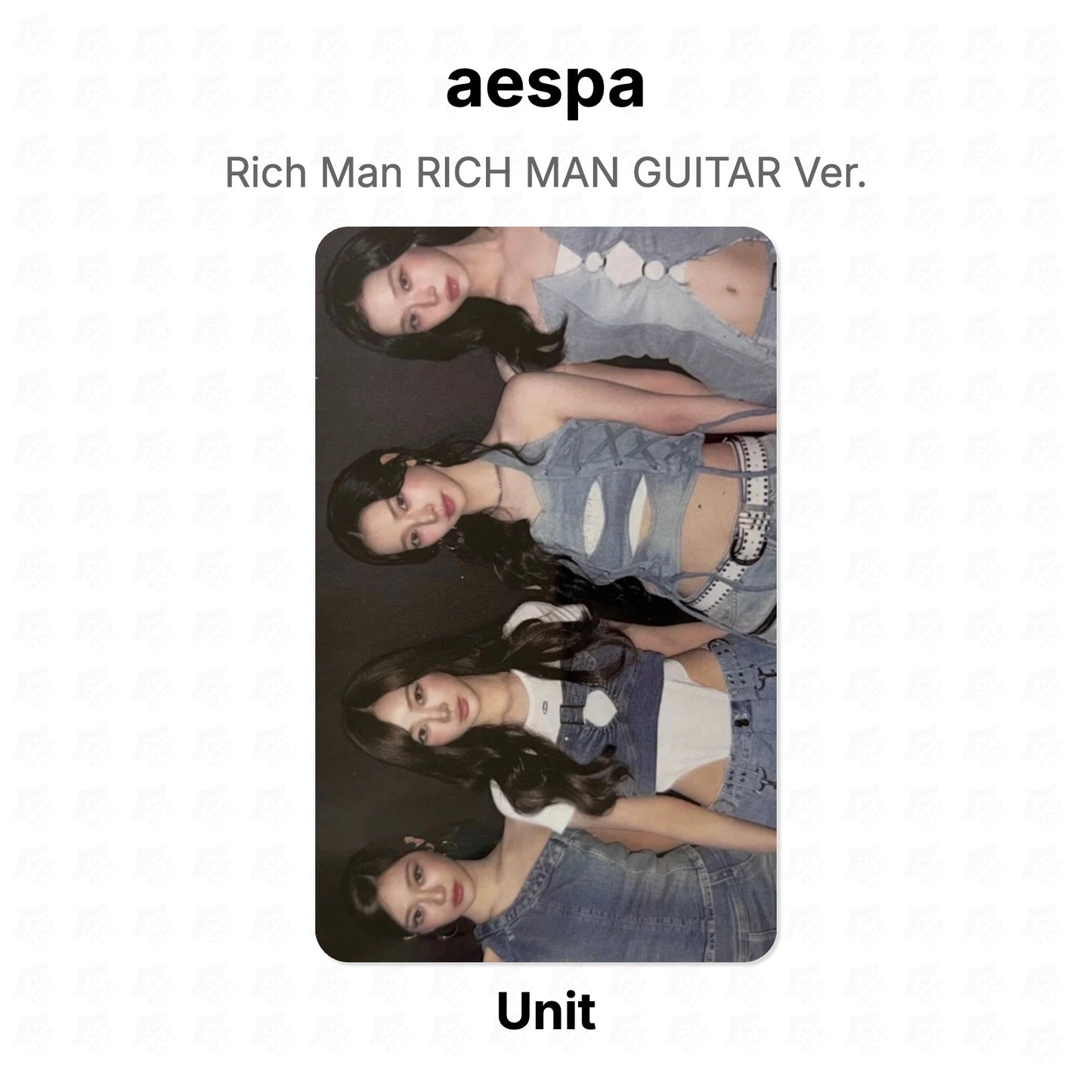 aespa Rich Man RICH MAN GUITAR Ver. Official Photocard