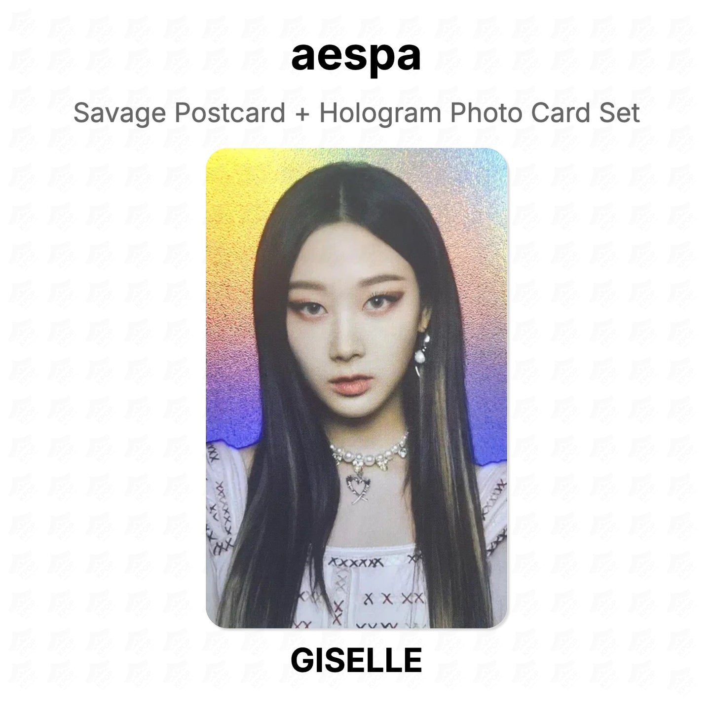 aespa Savage Postcard + Hologram Photo Card Set Official Photocard