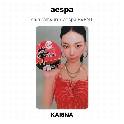 aespa shin ramyun x aespa EVENT Official Photocard