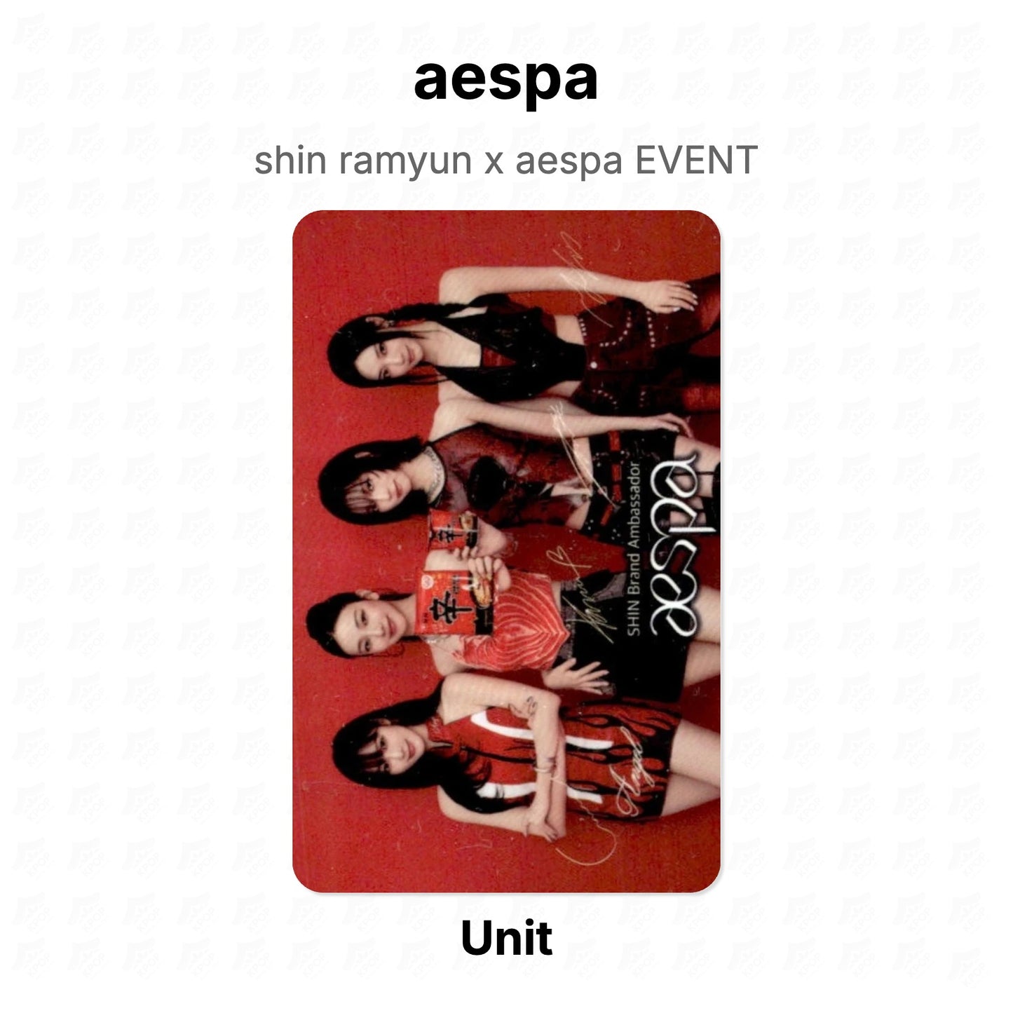 aespa shin ramyun x aespa EVENT Official Photocard