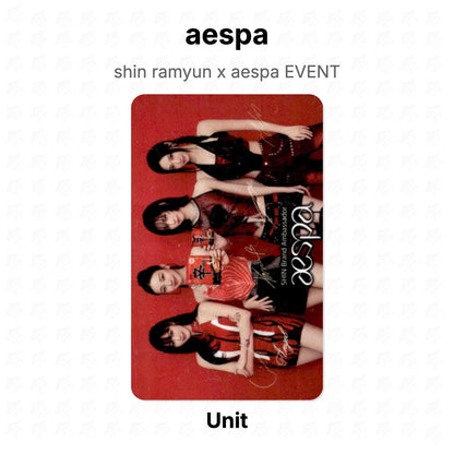 aespa shin ramyun x aespa EVENT Official Photocard