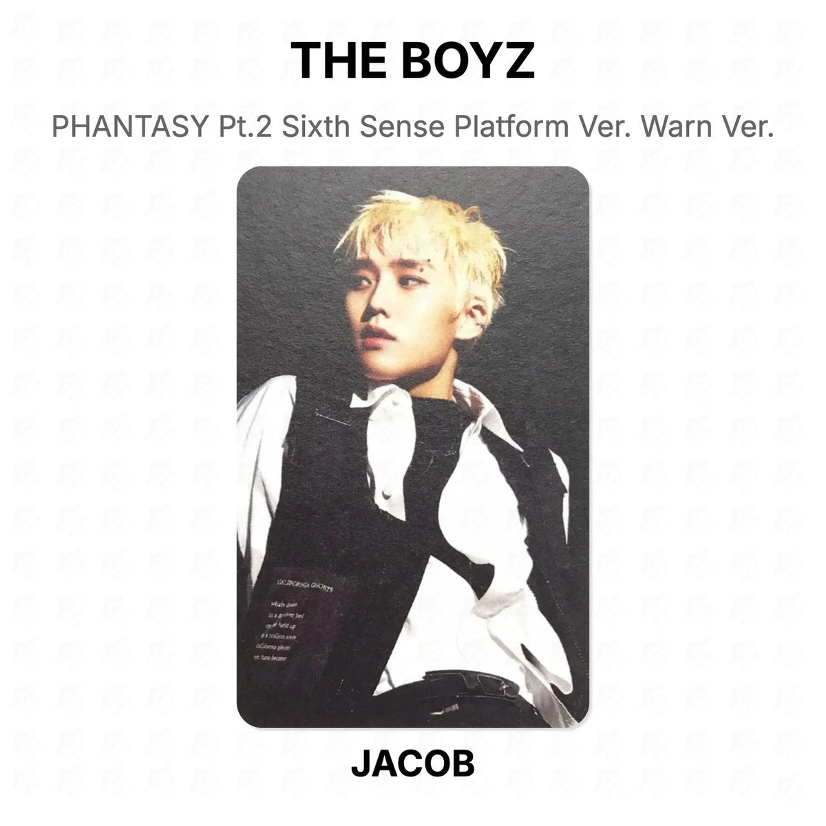 THE BOYZ PHANTASY Pt.2 Sixth Sense Platform Ver. Warn Ver. Official Photocard