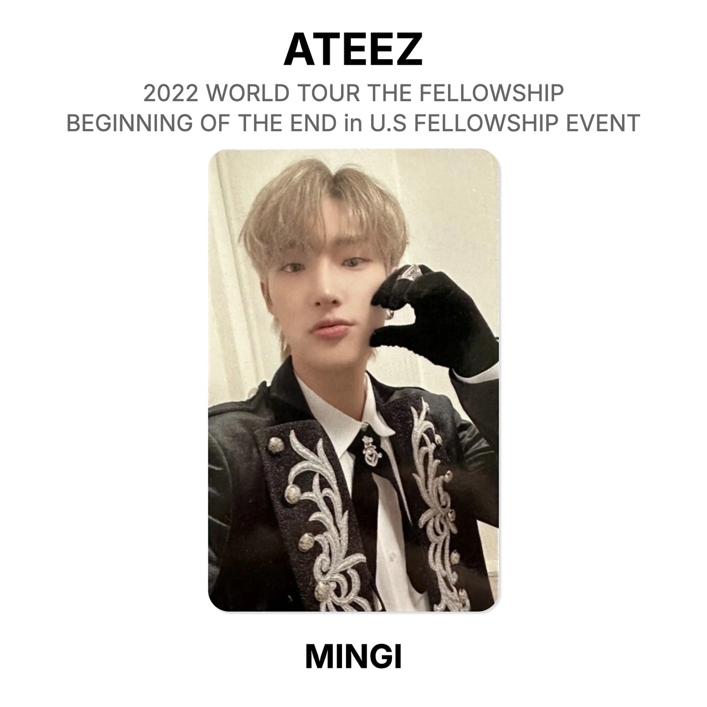 ATEEZ 2022 WORLD TOUR THE FELLOWSHIP : BEGINNING OF THE END in U.S FELLOWSHIP EVENT Official Photocard