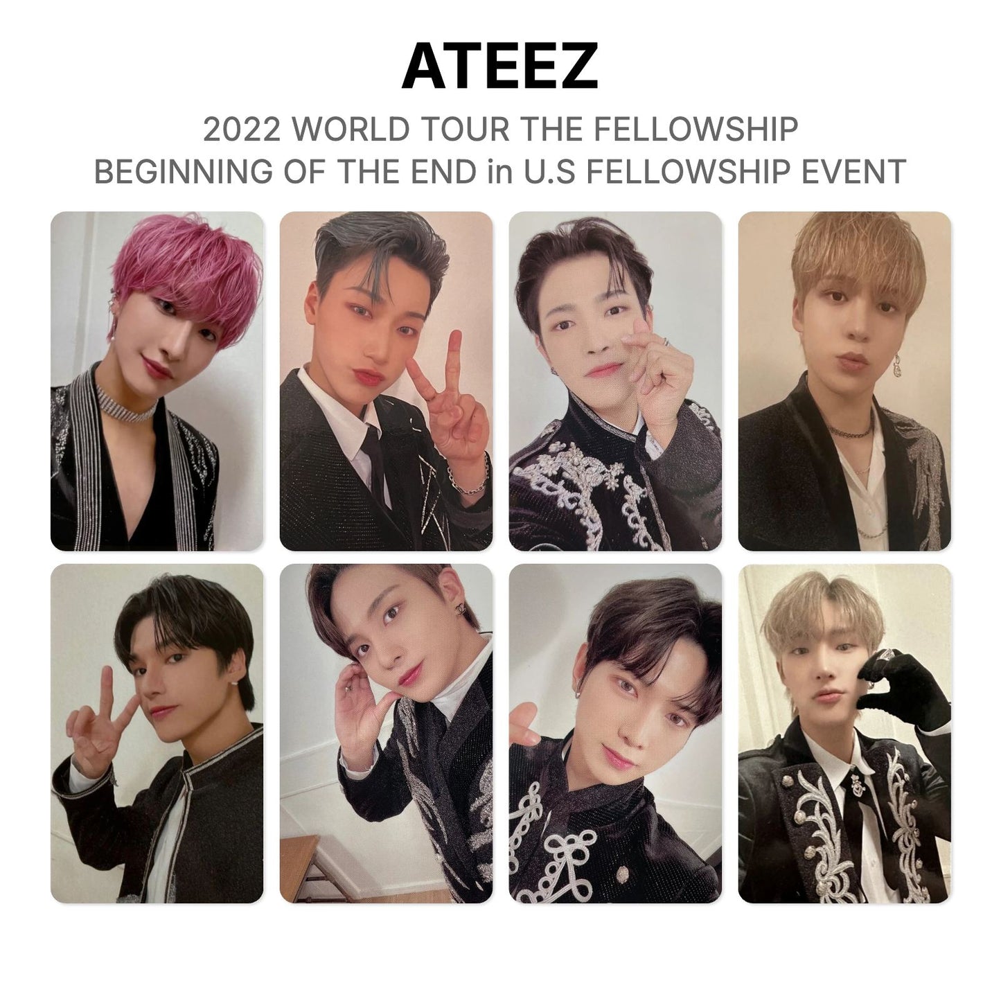 ATEEZ 2022 WORLD TOUR THE FELLOWSHIP : BEGINNING OF THE END in U.S FELLOWSHIP EVENT Official Photocard