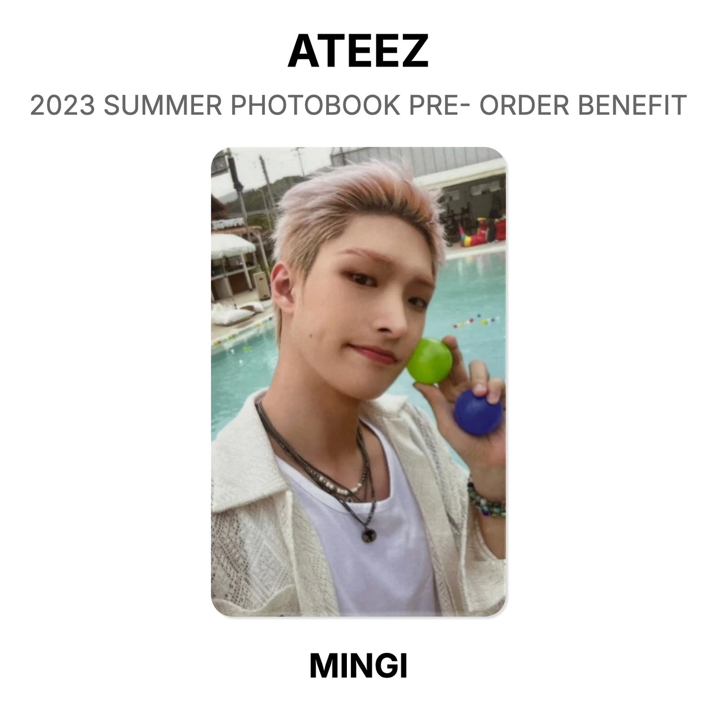 ATEEZ 2023 SUMMER PHOTOBOOK PRE- ORDER BENEFIT Official Photocard