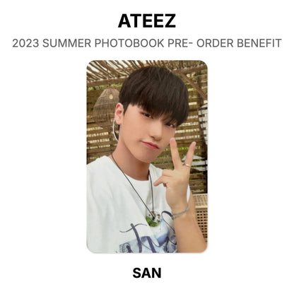 ATEEZ 2023 SUMMER PHOTOBOOK PRE- ORDER BENEFIT Official Photocard