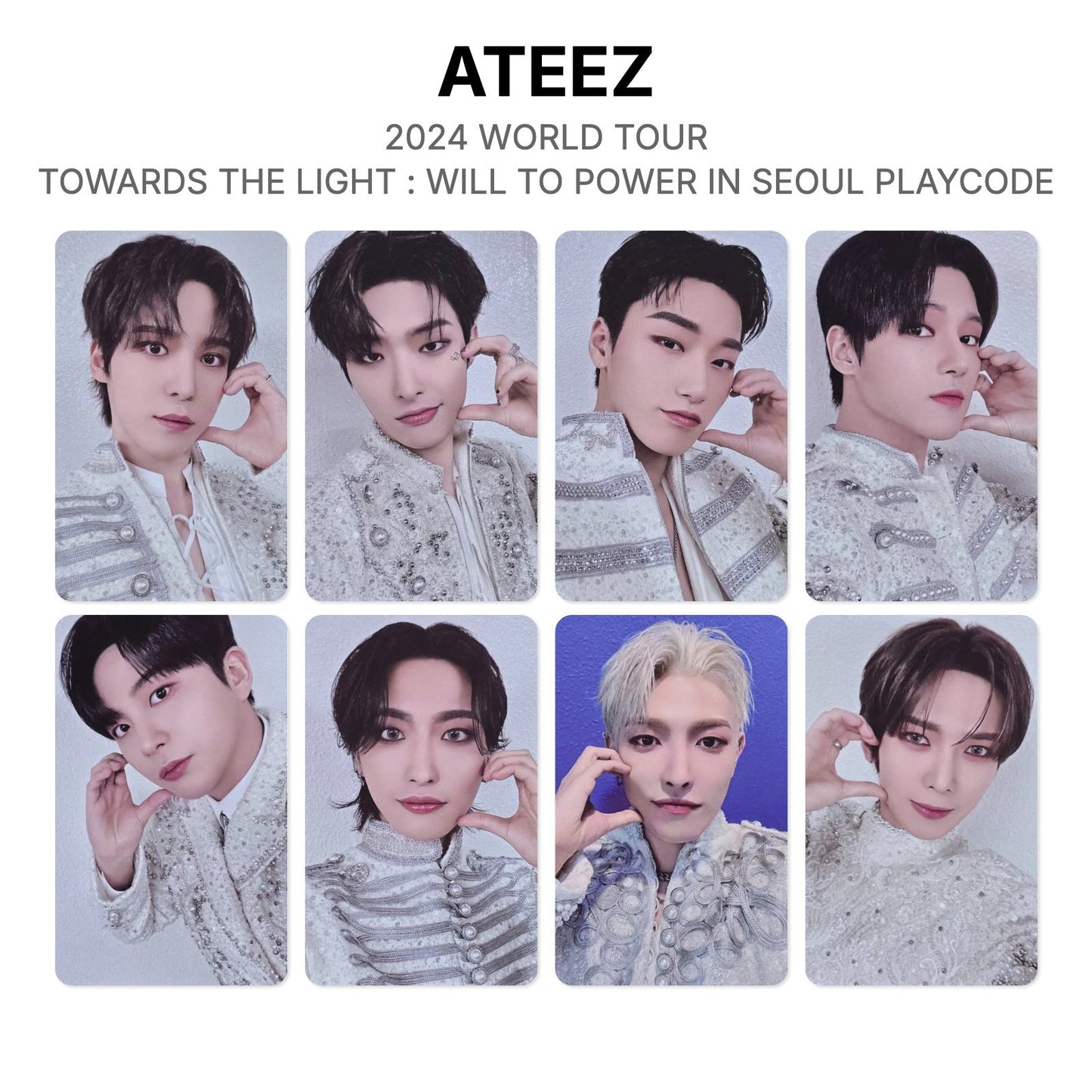 ATEEZ 2024 WORLD TOUR TOWARDS THE LIGHT : WILL TO POWER IN SEOUL PLAYCODE Official Photocard
