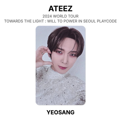 ATEEZ 2024 WORLD TOUR TOWARDS THE LIGHT : WILL TO POWER IN SEOUL PLAYCODE Official Photocard
