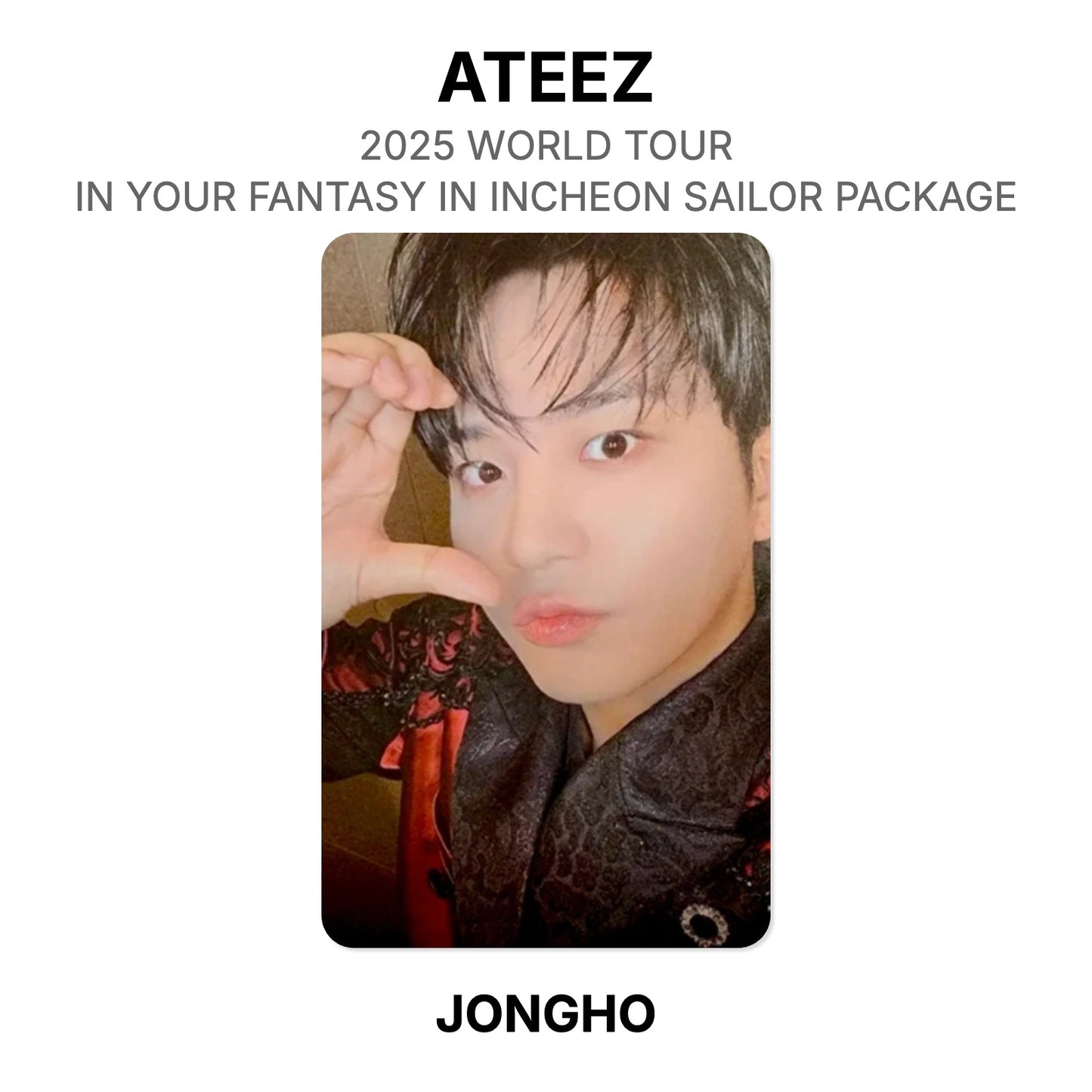 ATEEZ 2025 WORLD TOUR IN YOUR FANTASY IN INCHEON SAILOR PACKAGE Official Photocard