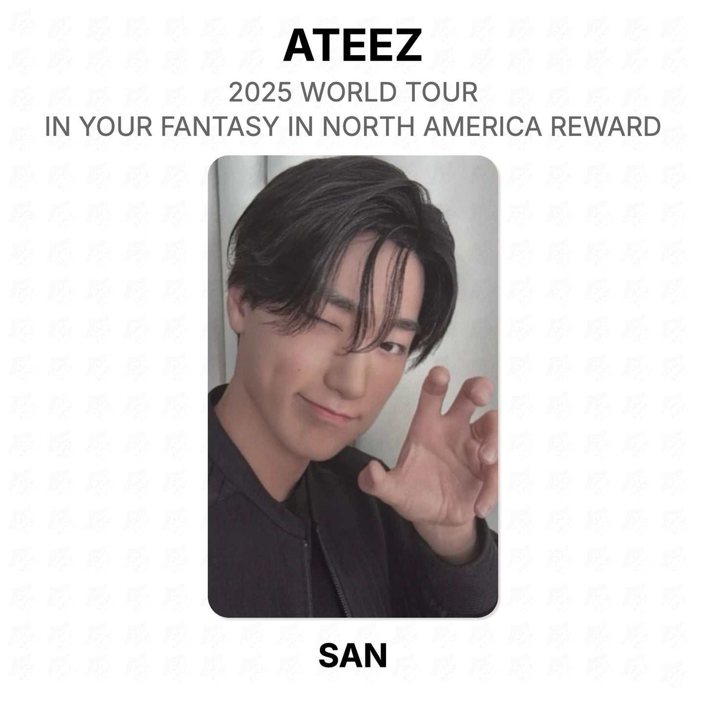 ATEEZ 2025 WORLD TOUR IN YOUR FANTASY IN NORTH AMERICA REWARD Official Photocard