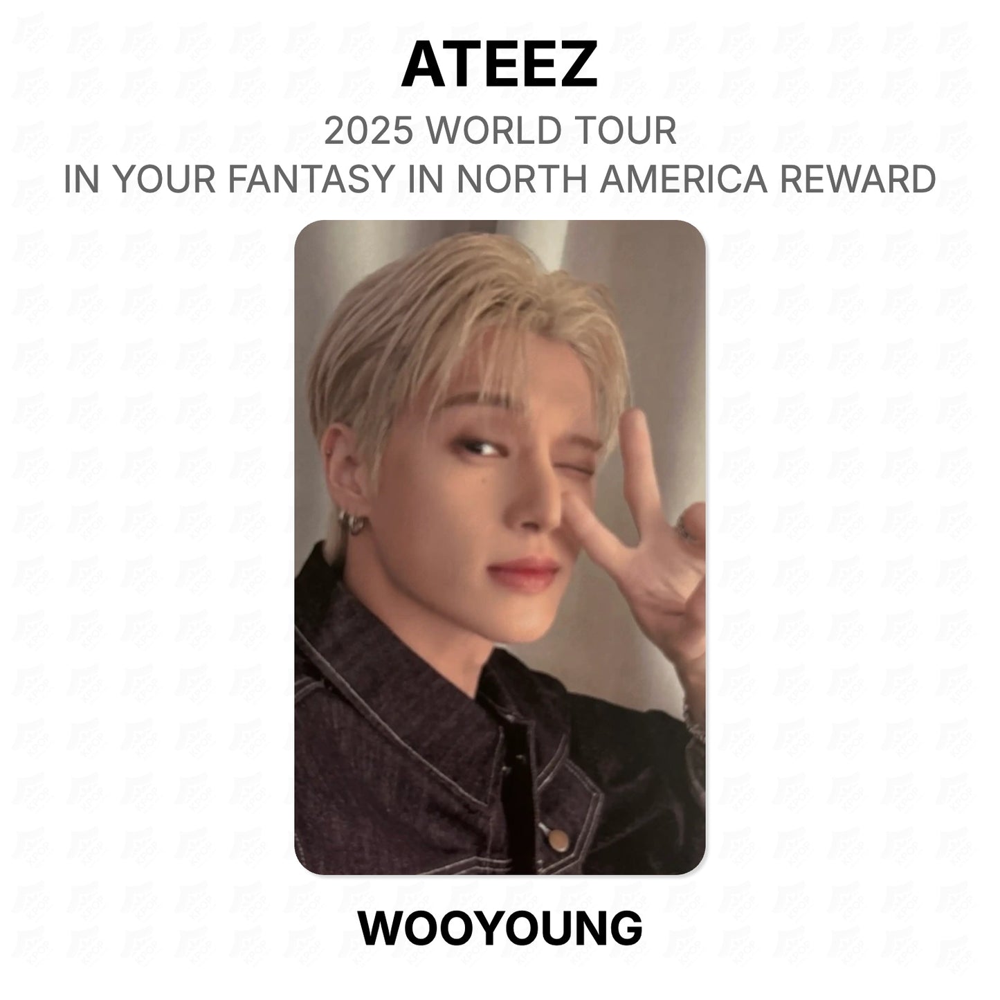 ATEEZ 2025 WORLD TOUR IN YOUR FANTASY IN NORTH AMERICA REWARD Official Photocard